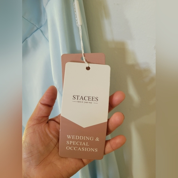 STACEES Light Blue One-Shoulder Dress - Picture 9 of 12